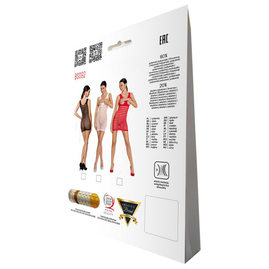 Бодістокінг-сукня з відкритими грудями Passion BS092 red Бодістокінг-сукня з відкритими грудями Passion BS092 red