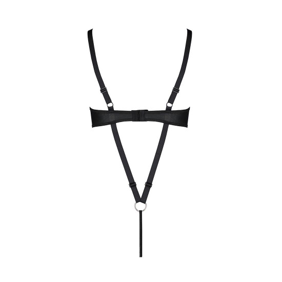 Боді з екошкіри Celine Body black L/XL — Passion: з доступом, відкритий Боді з екошкіри Celine Body black L/XL — Passion: з доступом, відкритий