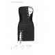 Мінісукня з екошкіри CELINE CHEMISE black XXL/XXXL — Passion: шнурівка, трусики в комплекті Мінісукня з екошкіри CELINE CHEMISE black XXL/XXXL — Passion: шнурівка, трусики в комплекті