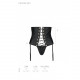Пояс-корсет з екошкіри CELINE SET black XXL/XXXL — Passion шнурівка, знімні пажі для панчіх, стрінги Пояс-корсет з екошкіри CELINE SET black XXL/XXXL — Passion шнурівка, знімні пажі для панчіх, стрінги