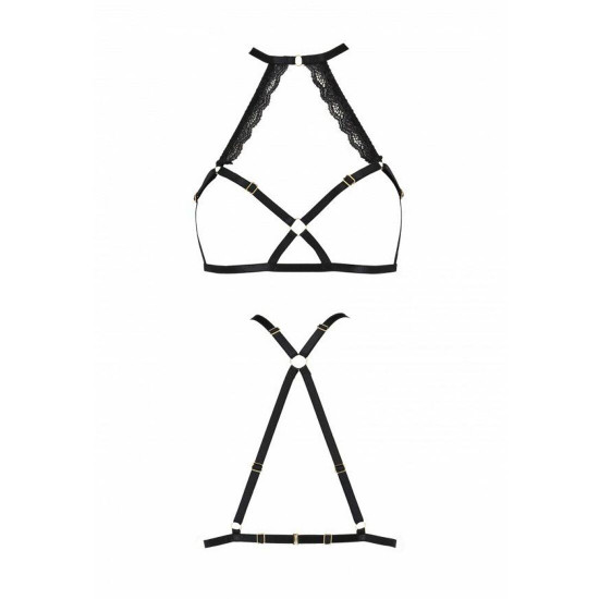 Портупея зі стреп із мереживом Lorry Bra black XXL/XXXL — Passion Exclusive: стрінги в комплекті Портупея зі стреп із мереживом Lorry Bra black XXL/XXXL — Passion Exclusive: стрінги в комплекті