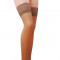 Панчохи Passion ST003 3/4 beige, класичні, на ажурній силіконовій резинці