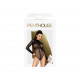 Боді Penthouse Spicy Whisper XL Black, імітація топу з довгими рукавами, закрите декольте Боді Penthouse Spicy Whisper XL Black, імітація топу з довгими рукавами, закрите декольте