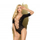 Боді Penthouse Salute Me S/L Black, імітація шнурівки на спині та декольте, геометричне плетіння Боді Penthouse Salute Me S/L Black, імітація шнурівки на спині та декольте, геометричне плетіння
