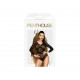 Боді Penthouse High On Love XL Black, глибокий виріз на спині, імітація стреп Боді Penthouse High On Love XL Black, глибокий виріз на спині, імітація стреп