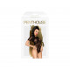 Боді Penthouse Be Mine S/L Black, виріз на спинці, імітація стрепу у вигляді геометричного малюнка Боді Penthouse Be Mine S/L Black, виріз на спинці, імітація стрепу у вигляді геометричного малюнка