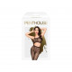 Комплект Penthouse Work It Out XL Black, короткий топ та колготки, ажурне плетіння Комплект Penthouse Work It Out XL Black, короткий топ та колготки, ажурне плетіння
