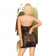 Мінісукня Penthouse Cautious Cat XL Black, мереживо, вставка в зоні декольте, виріз на спині Мінісукня Penthouse Cautious Cat XL Black, мереживо, вставка в зоні декольте, виріз на спині