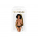 Трусики-бразиліана Penthouse Adore Me M/L Black, квіткове мереживо, тоненькі ремінці, бантики Трусики-бразиліана Penthouse Adore Me M/L Black, квіткове мереживо, тоненькі ремінці, бантики