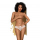 Трусики-бразиліана Penthouse Adore Me L/XL White, квіткове мереживо, тоненькі ремінці, бантики Трусики-бразиліана Penthouse Adore Me L/XL White, квіткове мереживо, тоненькі ремінці, бантики