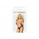 Трусики-бікіні Penthouse Catch Me L/XL Black, мереживо, вузькі ремінці, вирізи на сідницях, бантик Трусики-бікіні Penthouse Catch Me L/XL Black, мереживо, вузькі ремінці, вирізи на сідницях, бантик