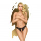 Трусики-тонг Penthouse Naughty Valentine S/M Black, мереживо, відкритий доступ до інтимних зон Трусики-тонг Penthouse Naughty Valentine S/M Black, мереживо, відкритий доступ до інтимних зон
