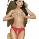 Трусики-тонг Penthouse Naughty Valentine M/L Red, мереживо, відкритий доступ до інтимних зон Трусики-тонг Penthouse Naughty Valentine M/L Red, мереживо, відкритий доступ до інтимних зон