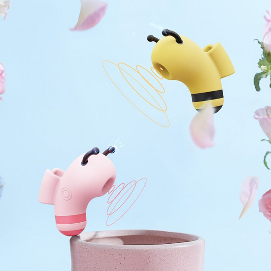 Вакуумний стимулятор із мікрострумами CuteVibe Beebe Yellow, на палець Вакуумний стимулятор із мікрострумами CuteVibe Beebe Yellow, на палець