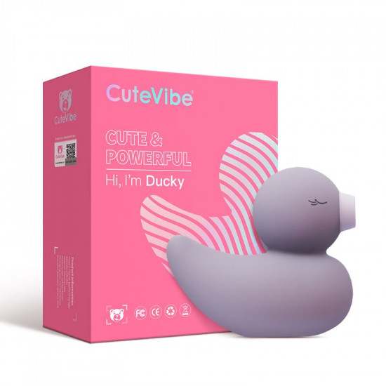 Вакуумний вібратор-качечка CuteVibe Ducky Grey Вакуумний вібратор-качечка CuteVibe Ducky Grey