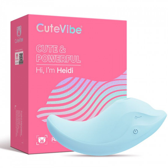 Вібратор та вакуумний стимулятор CuteVibe Heidi Blue Вібратор та вакуумний стимулятор CuteVibe Heidi Blue