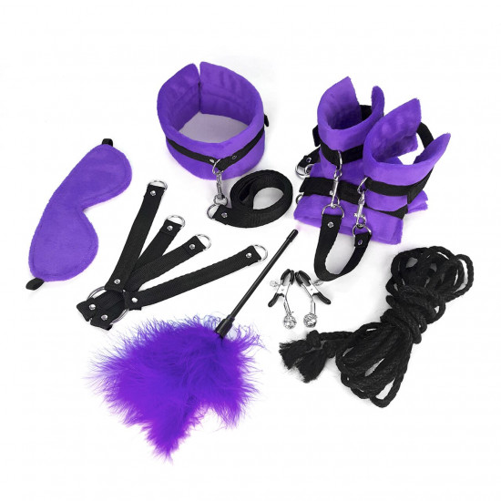 Набір БДСМ Art of Sex - Soft Touch BDSM Set, 9 предметів, Фіолетовий Набір БДСМ Art of Sex - Soft Touch BDSM Set, 9 предметів, Фіолетовий
