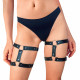Гартери на ногу із натуральної шкіри Art of Sex - Kristina Leg Garters (2 шт), цвет Чорний Гартери на ногу із натуральної шкіри Art of Sex - Kristina Leg Garters (2 шт), цвет Чорний