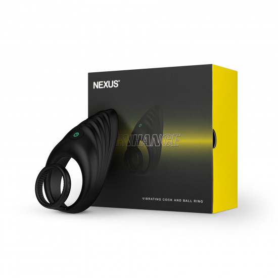 Ерекційне віброкільце Nexus Enhance Vibrating Cock and Ball Ring, подвійне Ерекційне віброкільце Nexus Enhance Vibrating Cock and Ball Ring, подвійне