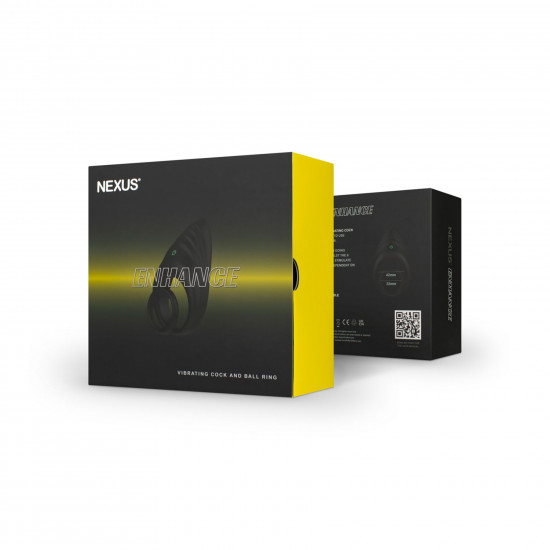 Ерекційне віброкільце Nexus Enhance Vibrating Cock and Ball Ring, подвійне Ерекційне віброкільце Nexus Enhance Vibrating Cock and Ball Ring, подвійне