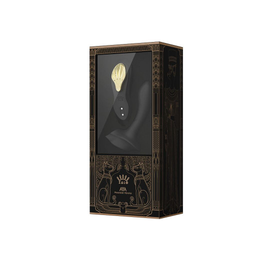 Смарт-вибратор в трусики Zalo - AYA Obsidian Black, насадка и пульт ДУ