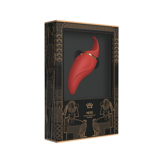 Вібратор 2в1 з язичком Zalo — Hero Wine Red, кристал Swarovski Вібратор 2в1 з язичком Zalo — Hero Wine Red, кристал Swarovski
