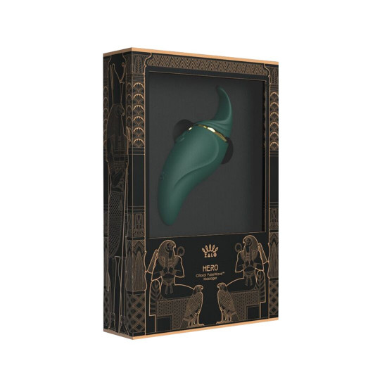 Вібратор 2в1 з язичком Zalo — Hero Jewel Green, кристал Swarovski Вібратор 2в1 з язичком Zalo — Hero Jewel Green, кристал Swarovski
