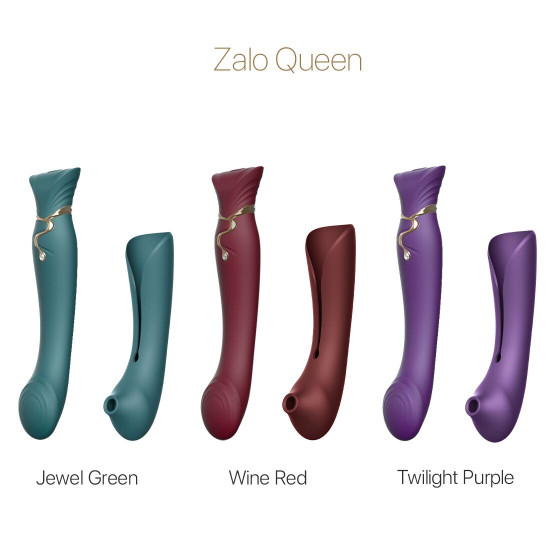 Смартвібратор 3в1 Zalo — Queen Twilight Purple, пульсівна перлина та вакуум, кристал Swarovski Смартвібратор 3в1 Zalo — Queen Twilight Purple, пульсівна перлина та вакуум, кристал Swarovski