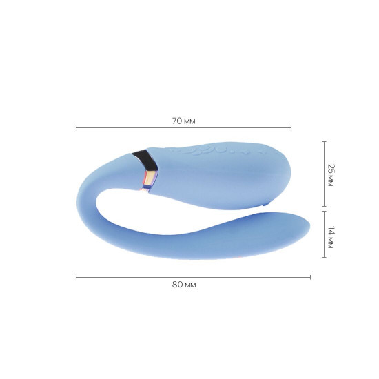 Смартвібратор для пар Zalo — Fanfan Royal Blue Смартвібратор для пар Zalo — Fanfan Royal Blue