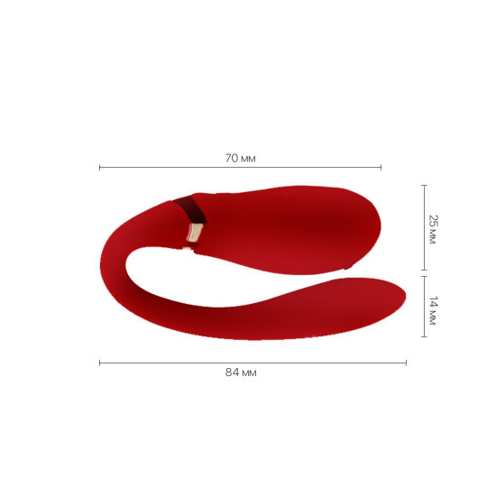 Смартвібратор для пар Zalo — Fanfan Bright Red Смартвібратор для пар Zalo — Fanfan Bright Red