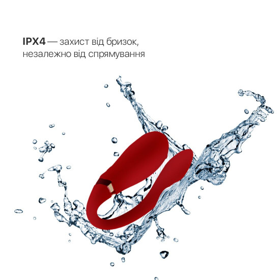 Смартвібратор для пар Zalo — Fanfan Bright Red Смартвібратор для пар Zalo — Fanfan Bright Red