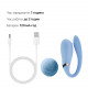 Смартвібратор для пар Zalo Fanfan set Royal Blue, пульт ДК Смартвібратор для пар Zalo Fanfan set Royal Blue, пульт ДК