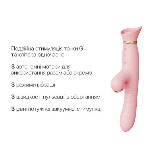 Пульсатор-вібратор із вакуумною стимуляцією клітора Zalo - ROSE Thruster Strawberry Pink Пульсатор-вібратор із вакуумною стимуляцією клітора Zalo - ROSE Thruster Strawberry Pink