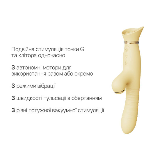 Пульсатор-вібратор із вакуумною стимуляцією клітора Zalo - ROSE Thruster Lemon Yellow Пульсатор-вібратор із вакуумною стимуляцією клітора Zalo - ROSE Thruster Lemon Yellow