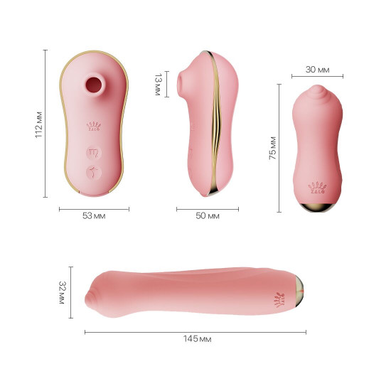 Набір 3в1 Zalo — UNICORN Set Pink, віброяйце, пульсатор, вакуумний стимулятор Набір 3в1 Zalo — UNICORN Set Pink, віброяйце, пульсатор, вакуумний стимулятор
