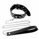 Нашийник з повідцем із натуральної шкіри із заклепками Art of Sex - Jenna Collar with Leash, чорний Нашийник з повідцем із натуральної шкіри із заклепками Art of Sex - Jenna Collar with Leash, чорний