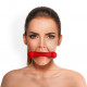 Кляп Палиця, силікон та натуральна шкіра, Art of Sex - Gag Stick Silicon, Червоний Кляп Палиця, силікон та натуральна шкіра, Art of Sex - Gag Stick Silicon, Червоний