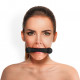 Кляп Палиця, силікон та натуральна шкіра, Art of Sex - Gag Stick Silicon, Чорний Кляп Палиця, силікон та натуральна шкіра, Art of Sex - Gag Stick Silicon, Чорний