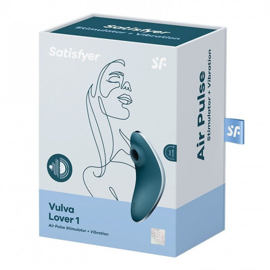 Вакуумний вібратор Satisfyer Vulva Lover 1 Blue Вакуумний вібратор Satisfyer Vulva Lover 1 Blue