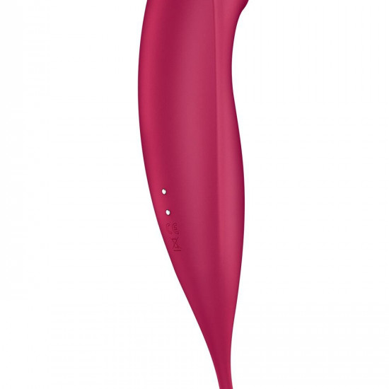 Смарт-вібратор для клітора з вакуумною стимуляцією Satisfyer Twirling Pro+ dark red Смарт-вібратор для клітора з вакуумною стимуляцією Satisfyer Twirling Pro+ dark red