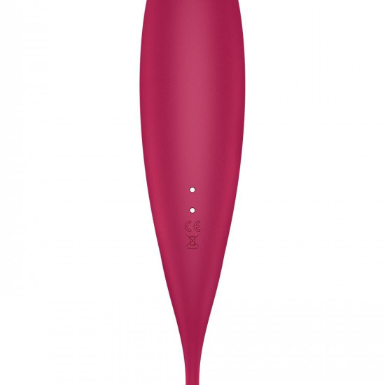 Смарт-вібратор для клітора з вакуумною стимуляцією Satisfyer Twirling Pro+ dark red Смарт-вібратор для клітора з вакуумною стимуляцією Satisfyer Twirling Pro+ dark red
