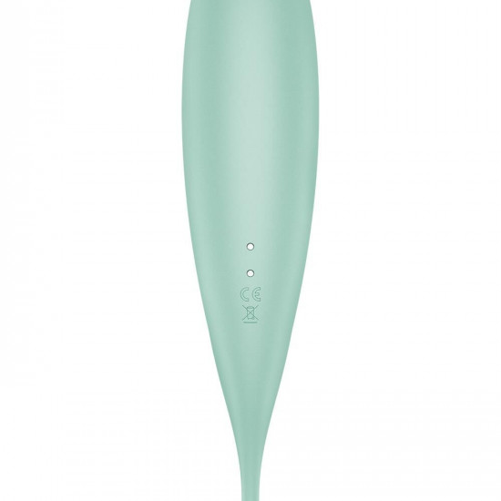 Смарт-вібратор для клітора з вакуумною стимуляцією Satisfyer Twirling Pro+ Mint Смарт-вібратор для клітора з вакуумною стимуляцією Satisfyer Twirling Pro+ Mint