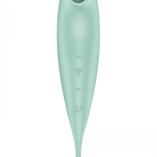 Смарт-вібратор для клітора з вакуумною стимуляцією Satisfyer Twirling Pro+ Mint Смарт-вібратор для клітора з вакуумною стимуляцією Satisfyer Twirling Pro+ Mint