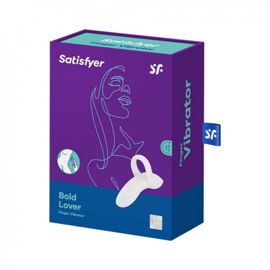 Вібратор на палець Satisfyer Bold Lover White, гнучкий Вібратор на палець Satisfyer Bold Lover White, гнучкий