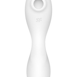 Вакуумний смарт-стимулятор із вібрацією Satisfyer Curvy Trinity 5 (White), керування зі смартфона