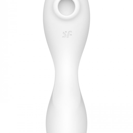 Вакуумний смарт-стимулятор із вібрацією Satisfyer Curvy Trinity 5 (White), керування зі смартфона Вакуумний смарт-стимулятор із вібрацією Satisfyer Curvy Trinity 5 (White), керування зі смартфона