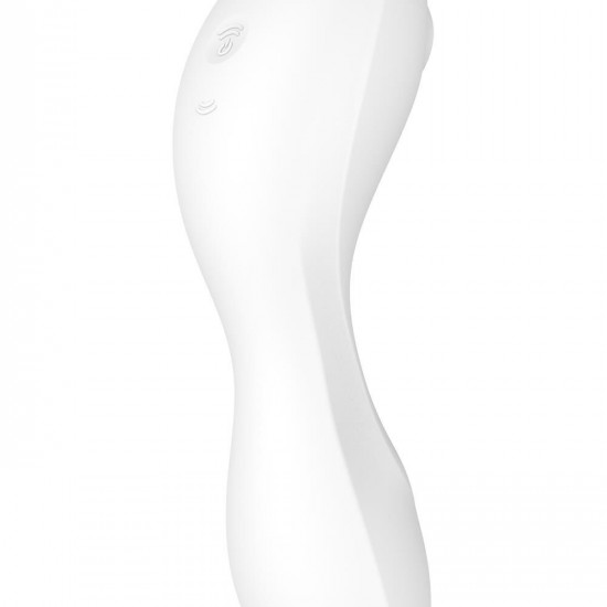 Вакуумний смарт-стимулятор із вібрацією Satisfyer Curvy Trinity 5 (White), керування зі смартфона Вакуумний смарт-стимулятор із вібрацією Satisfyer Curvy Trinity 5 (White), керування зі смартфона