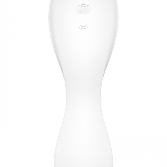 Вакуумний смарт-стимулятор із вібрацією Satisfyer Curvy Trinity 5 (White), керування зі смартфона Вакуумний смарт-стимулятор із вібрацією Satisfyer Curvy Trinity 5 (White), керування зі смартфона
