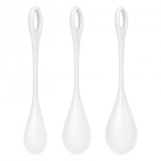 Набір йоні намистин Satisfyer Yoni Power 1 White, діаметр 2-2,5-3см, вага 22-46-74гр Набір йоні намистин Satisfyer Yoni Power 1 White, діаметр 2-2,5-3см, вага 22-46-74гр