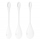 Набір йоні намистин Satisfyer Yoni Power 1 White, діаметр 2-2,5-3см, вага 22-46-74гр Набір йоні намистин Satisfyer Yoni Power 1 White, діаметр 2-2,5-3см, вага 22-46-74гр
